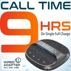 Office Phones & Conferencing<Delton C4700 Noise Reducing 360° Voice Pickup Wired/Wireless Conference Speaker Speakerphone, Black (DSC4700-WR)