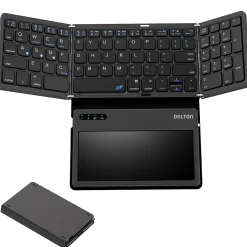 Delton F92 Foldable Portable Wireless Keyboard with Touchpad, Black (DKBF92)* Ergonomic Keyboard & Mouse Sets