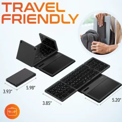 Delton F92 Foldable Portable Wireless Keyboard with Touchpad, Black (DKBF92)* Ergonomic Keyboard & Mouse Sets