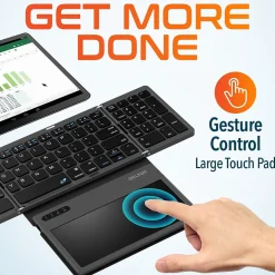Delton F92 Foldable Portable Wireless Keyboard with Touchpad, Black (DKBF92)* Ergonomic Keyboard & Mouse Sets