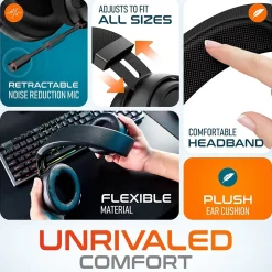 Delton G520 Wireless Noise Canceling Bluetooth Stereo Business/Gaming Over-the-Ear Computer Headset, Black (DBHG520)* Headsets