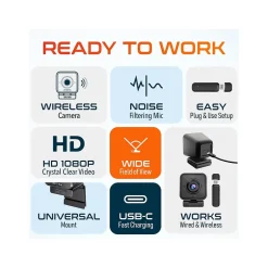 Delton HD 1080p Wireless Webcam, 2.1 Megapixels, Black (DCWC50)* Webcams