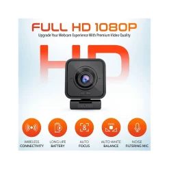 Delton HD 1080p Wireless Webcam, 2.1 Megapixels, Black (DCWC50)* Webcams