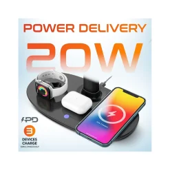 Delton HS1 Headset Stand and Wireless Charger with USB Type-C PD Adapter (DHSWC1)* Headsets