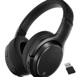 Delton M101 Wireless Active Noise Canceling Bluetooth Stereo Business/Gaming Over-the-Ear Computer Headset, Black (DBHM101D)* Headsets
