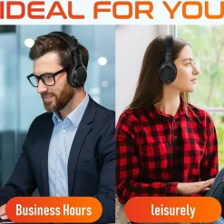 Delton M101 Wireless Active Noise Canceling Bluetooth Stereo Business/Gaming Over-the-Ear Computer Headset, Black (DBHM101D)* Headsets