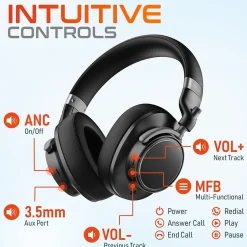 Delton M201 Wireless Active Noise Cancelling Bluetooth Stereo Business Computer Headset, Black (DBHM201D)* Headsets