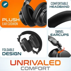 Delton M201 Wireless Active Noise Cancelling Bluetooth Stereo Business Computer Headset, Black (DBHM201D)* Headsets