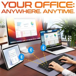 Delton N60 Bluetooth Keyboard with Touchpad, Small Portable Wireless Computer Keyboard, Black (DKMIN60-WB)* Ergonomic Keyboard & Mouse Sets