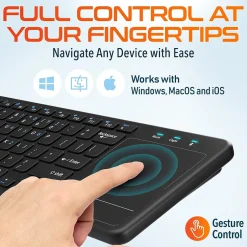 Delton N60 Bluetooth Keyboard with Touchpad, Small Portable Wireless Computer Keyboard, Black (DKMIN60-WB)* Ergonomic Keyboard & Mouse Sets