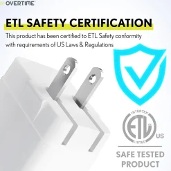 Delton Overtime USB-C/USB Wall & Car Chargers with Apple MFi Certified Cable for iPhone/iPad, White (CE14542A)