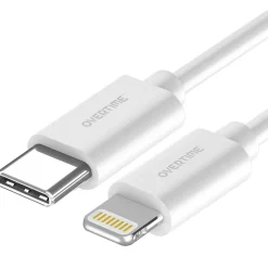 Delton Overtime USB-C/USB Wall & Car Chargers with Apple MFi Certified Cable for iPhone/iPad, White (CE14542A)