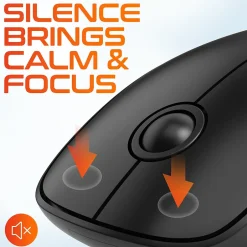 Delton S15 Wireless Ambidextrous Optical 2.4 GHz Mouse, Black (DMS15-WB)* Mice