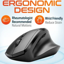 Delton S30 Wireless Optical 2.4 GHz Mouse, Black (DMERGS30-WB)* Ergonomic Mice