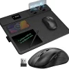 Delton S8/D101 Wireless Optical 2.4 GHz Mouse and Non-Skid Mouse Pad, Black (DMMPADKIT101)* Ergonomic Mice