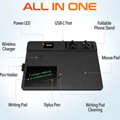 Delton S8/D101 Wireless Optical 2.4 GHz Mouse and Non-Skid Mouse Pad, Black (DMMPADKIT101)* Ergonomic Mice