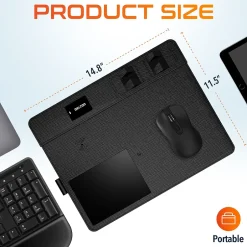 Delton S8/D101 Wireless Optical 2.4 GHz Mouse and Non-Skid Mouse Pad, Black (DMMPADKIT101)* Ergonomic Mice