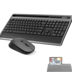 Delton T42 Wireless Keyboard with Tablet Holder and M42 Optical Mouse Combo, Black (DKBMT42-WB)* Ergonomic Keyboard & Mouse Sets