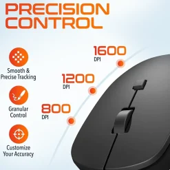 Delton T42 Wireless Keyboard with Tablet Holder and M42 Optical Mouse Combo, Black (DKBMT42-WB)* Ergonomic Keyboard & Mouse Sets