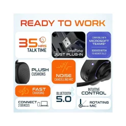 Delton 60X Stereo Noise Canceling Bluetooth Computer Headset - Compatible with MS Teams, Black (DBTHEAD60XBTDL)* Headsets