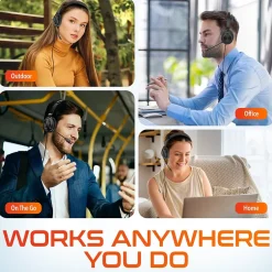 Delton 30Y MS Teams Noise-Canceling On-Ear Mono Computer Headset, USB Type-A & Type-C, Black (DWH30Y)* Headsets