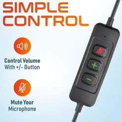 Delton 40Y Noise-Canceling Mono Over-the-Ear Headset, USB Type-A (DWH40YAC)* Headsets