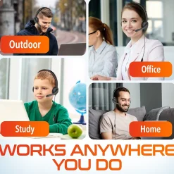 Delton 12Y Noise-Canceling Stereo On-Ear Headset, USB Type-A (DWH12YAC)* Headsets