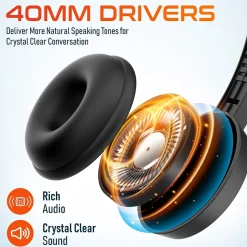 Delton 12Y Noise-Canceling Stereo On-Ear Headset, USB Type-A (DWH12YAC)* Headsets