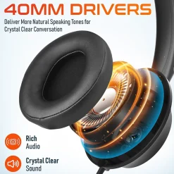 Delton 42Y Noise-Canceling Stereo Over-the-Ear Headset, USB Type-A (DWH42YAC)* Gaming Headsets