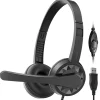 Delton 12Y Stereo On-Ear Computer Headset, USB Type-A (DWH12Y)* Headsets