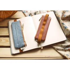 Denik Denim Blue Distressed Notebook Pouch, Blue (NBPOUCH001) Clearance