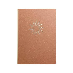 Denik Rise & Shine Hardcover Journal, 5.25" x 7.25", Dotted Ruled, Brown/Rose Gold, 128 Pages (CET569D) New