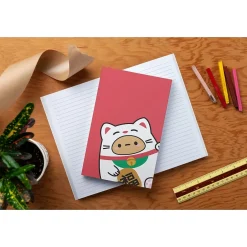 Denik Smoko Tayto Lucky Cat Journal, 5.25" x 8.25", College Ruled, 144 Pages (LFC1885L) Discount
