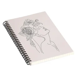 DENY Designs Alexandria Botany I by Iveta Abolina Professional Notebooks, 5.5" x 8.25", Dotted, 40 Sheets, Beige (71323-NOBS01) Online