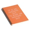 DENY Designs Awesome Day by June Journal Professional Notebooks, 5.5" x 8.25", Dotted, 40 Sheets, Orange (70873-NOBS01) Sale