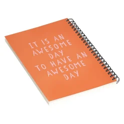 DENY Designs Awesome Day by June Journal Professional Notebooks, 5.5" x 8.25", Dotted, 40 Sheets, Orange (70873-NOBS01) Sale