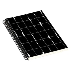 DENY Designs Between the Lines by Iveta Abolina Notebook, 5.5" x 8.25", Dotted, 40 Sheets, Black/White (68195-nobs01)