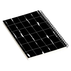 DENY Designs Between the Lines by Iveta Abolina Notebook, 5.5" x 8.25", Dotted, 40 Sheets, Black/White (68195-nobs01)