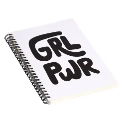 DENY Designs Grl Pwr Black and White by Phirst Professional Notebooks, 5.5" x 8.25", Dotted, 40 Sheets, White (71265-NOBS01) Online