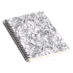 DENY Designs Linear Feminine Essence by Marta Barragan Camarasa Notebook, 5.5" x 8.25", Dotted, 40 Sheets, White/Black Outlet
