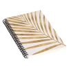 DENY Designs Metallic Gold Palm Leaf by Modern Tropical Notebook, 5.5" x 8.25", Dotted, 40 Sheets, White/Gold Best