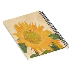 DENY Designs Sunflower and Bee by Sewzinski Professional Notebooks, 5.5" x 8.25", Dotted, 40 Sheets, Multicolor (74737-NOBS01)