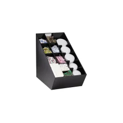 Coffee Organizers<Dispense-Rite Lid 14 Compartment, Straw and Condiment Organizer, Black (NLO-CTVL)