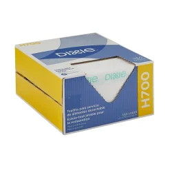 Dixie Durable Fibers Food Service Wipers, White w/ Green stripe, 150 Wipers/Box (29416)