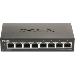 D-Link DGS-1100 Series 8-Port Gigabit Ethernet Smart Switch, Black (DGS-1100-08V2)* Ethernet Switches & Splitters