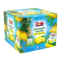 Fresh Groceries<Dole Chunks Pineapple, 20 oz., 4/Pack (900-00165)