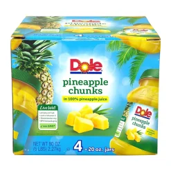 Fresh Groceries<Dole Chunks Pineapple, 20 oz., 4/Pack (900-00165)