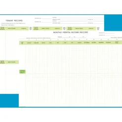New Rental Property Record Book, Red, 60 Pages, 8 1/2" x 11" Accounting & Record Journals