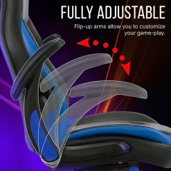 Online Ergonomic Faux Leather Swivel Manager's Chair, Blue (60030-BLU) Ergonomic Chairs