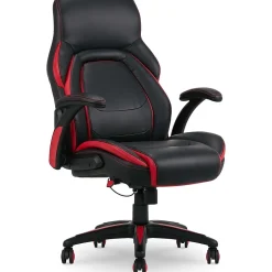 Vantage Ergonomic Bonded Leather Swivel Manager Chair, (60030-RED) Ergonomic Chairs